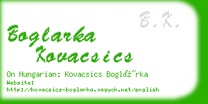 boglarka kovacsics business card